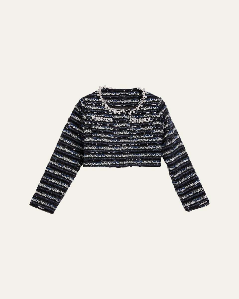 Girl's Lana Cropped Boucle Jacket